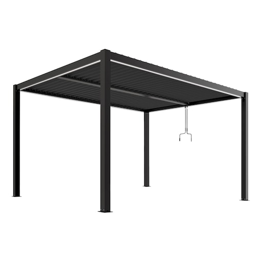 Pergola ogrodowa, tarasowa 3x4x2.5m LED antracytowa