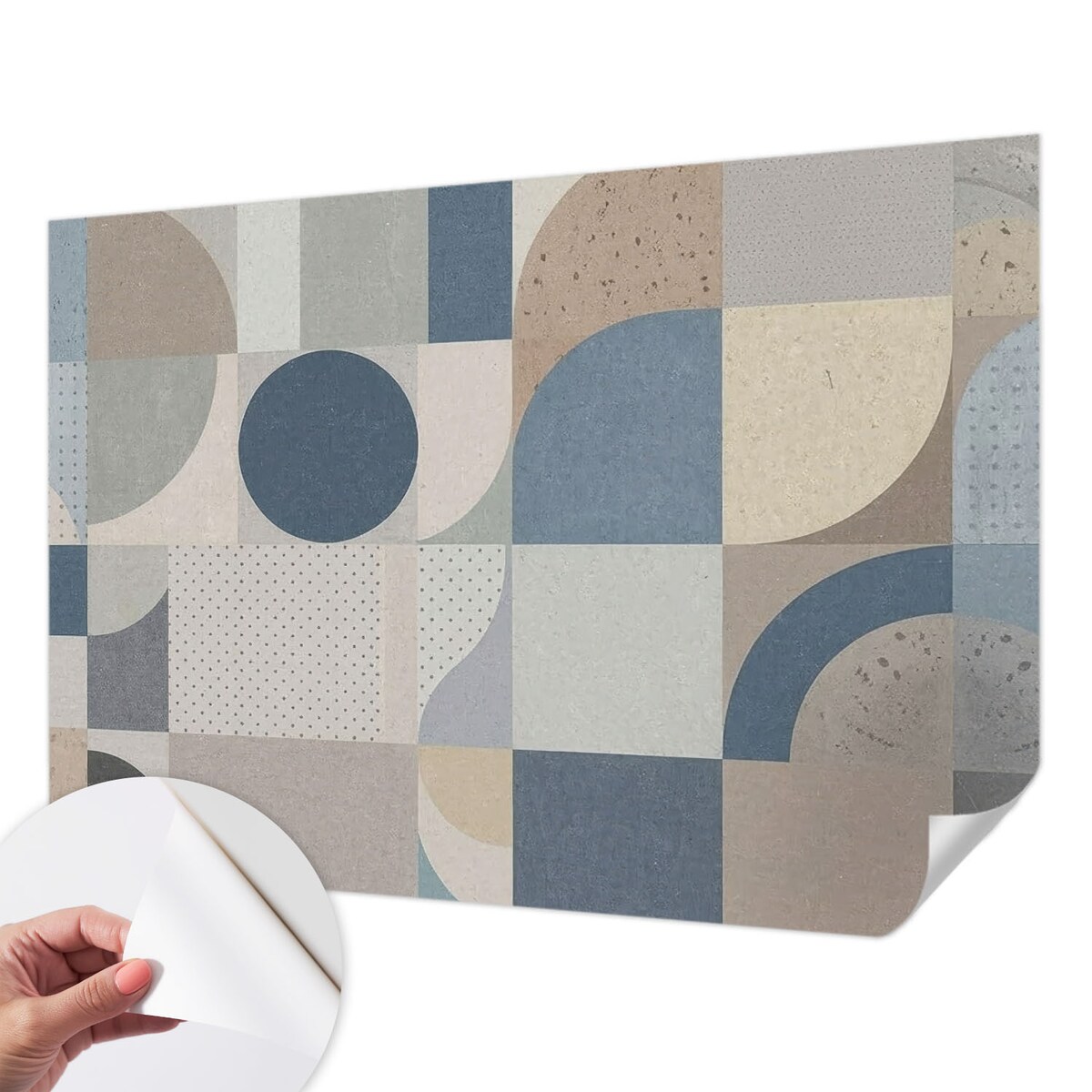 Fototapeta samoprzylepna 208x146 cm - Geometryczna mozaika, tapeta ścienna szara