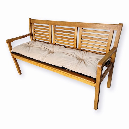 Poduszka na meble ogrodowe bez oparcia, 150x40 cm, Beż