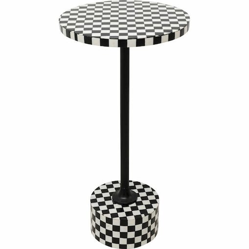 KARE stolik DOMERO CHESS 25 biało-czarny