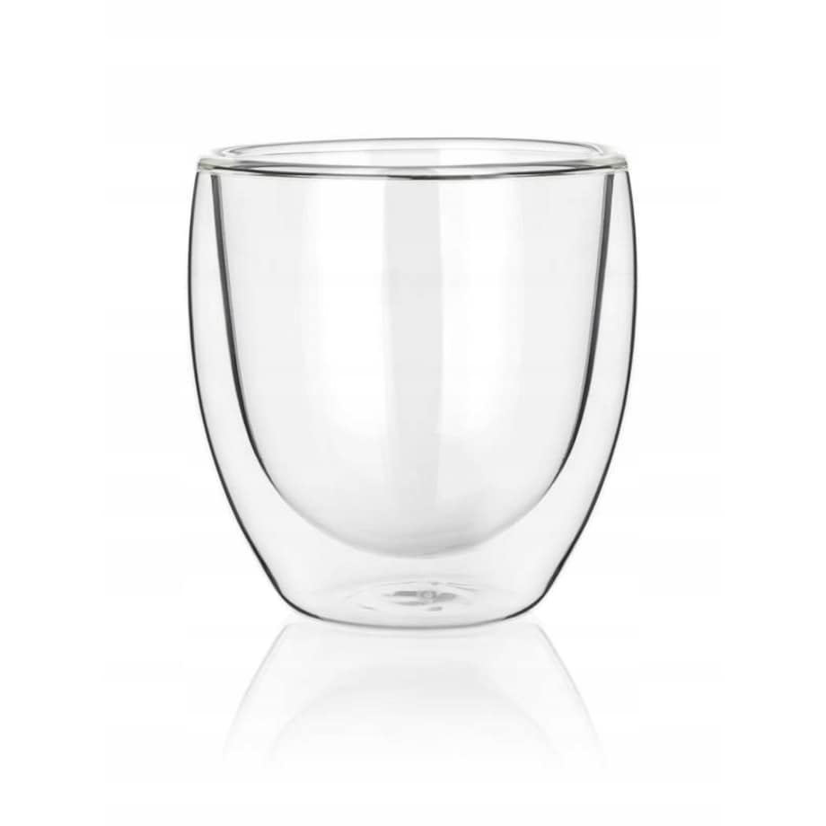 SZKLANKA BEZ UCHA podwójna ścianka termiczna 250 ml na herbatę kawę prezent