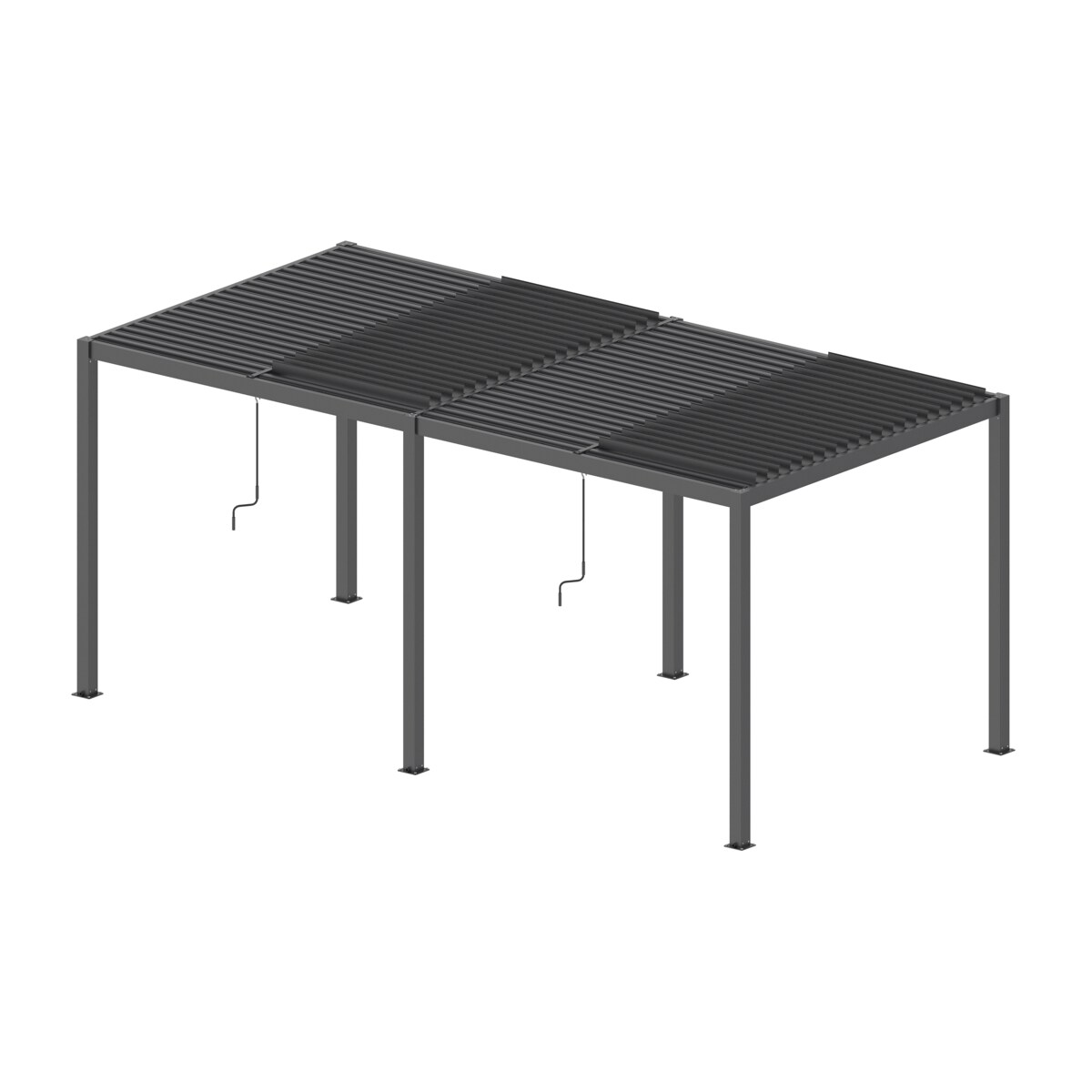 Pergola ogrodowa Luxe 7.8x3m aluminiowa, antracyt LED