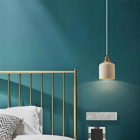 Lampa Sufitowa Wisząca Ceramiczna Biała White