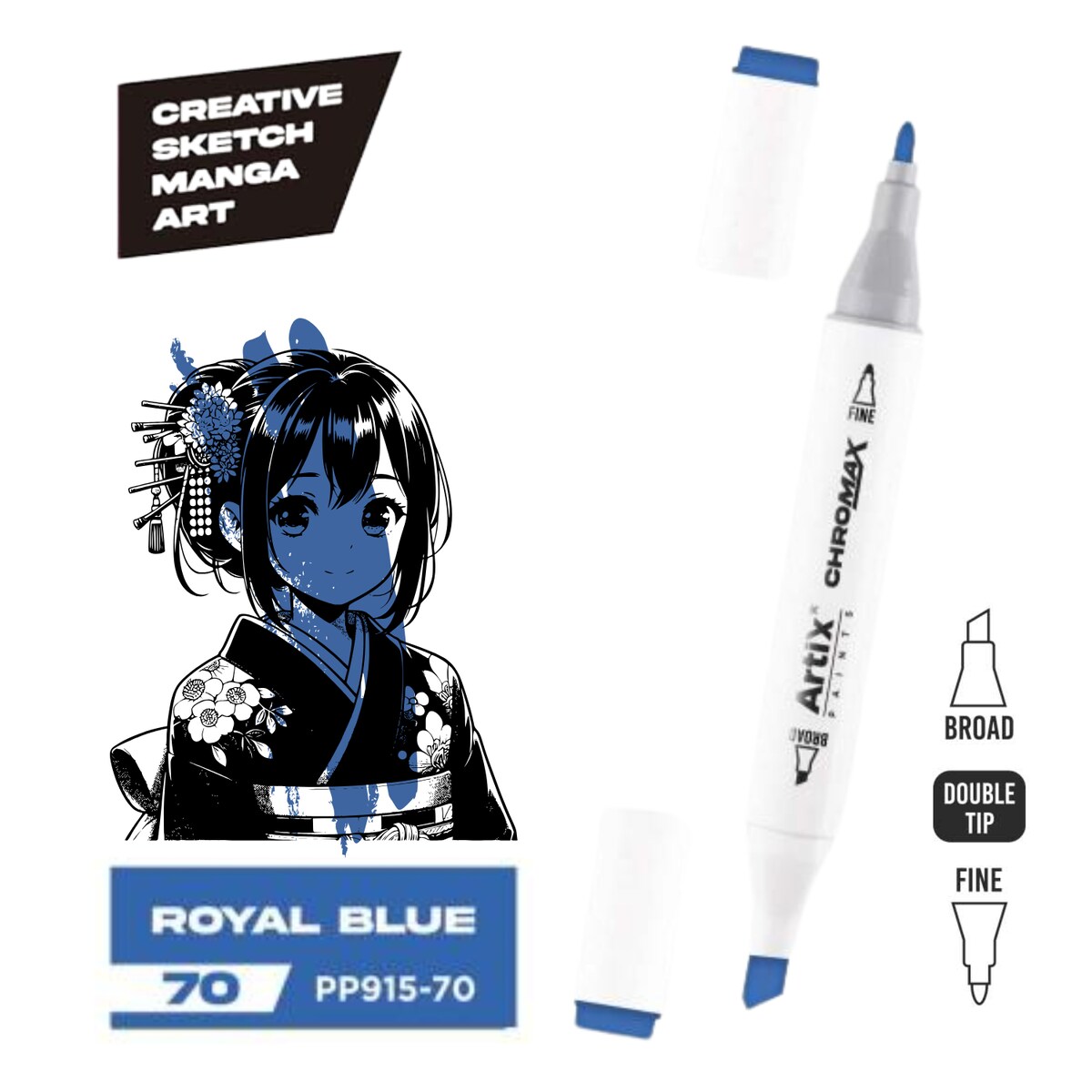 dwustronny marker kreatywny artix pp915-70 royal blue