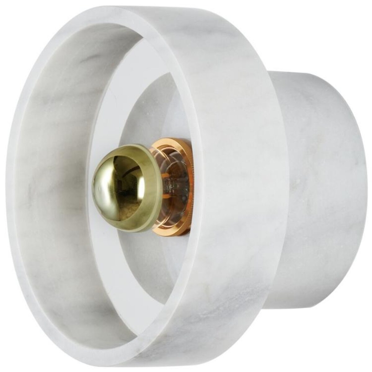 Minimalistyczny kinkiet ścienny Universo ST-10050W Step marmur biały