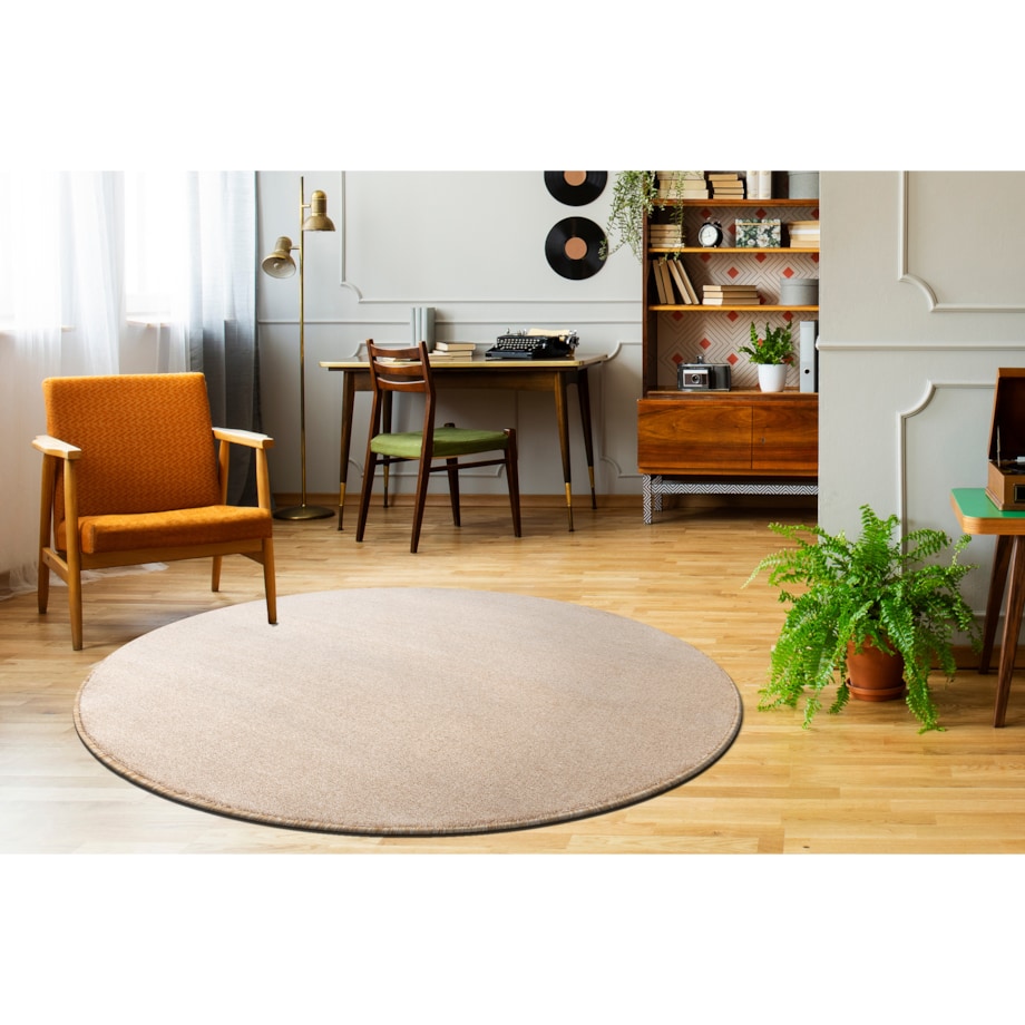 Dywan koło SEDUCTION beż 41 miękka, koło 133 cm