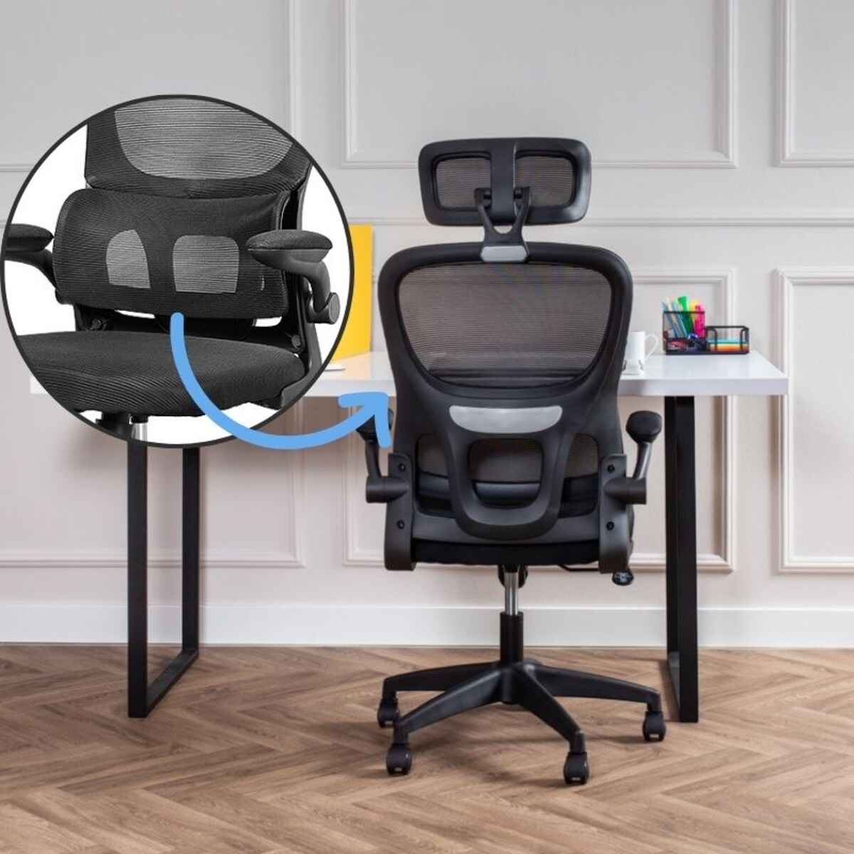 Fotel biurowy krzesło obrotowe regulowane ergonomiczne K20 do biurka