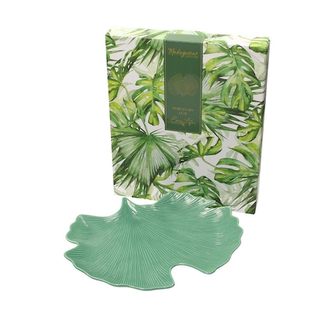 Półmisek Jungle Leaves 35cm light green, 35 x 29 x 3 cm