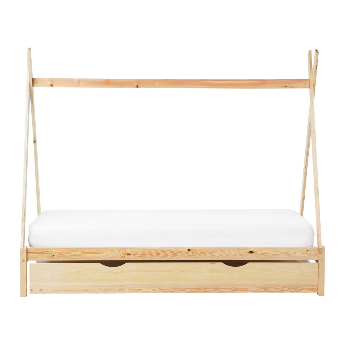 Łóżko dziecięce Drewno sosnowe TALMONTIERS 90 x 200 cm Jasnobrązowy