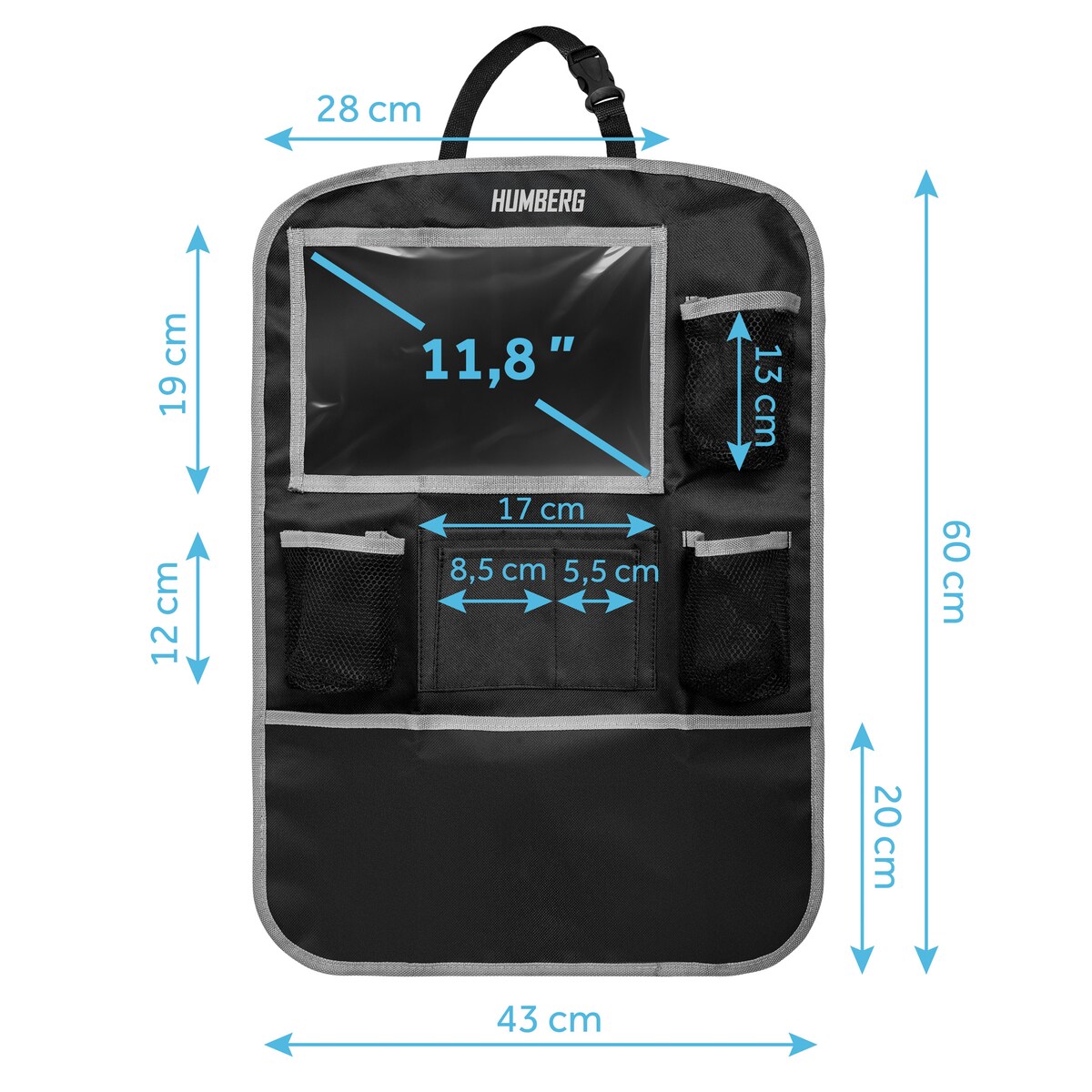 Organizer na fotel samochodowy torba do auta osłona na siedzenie Humberg