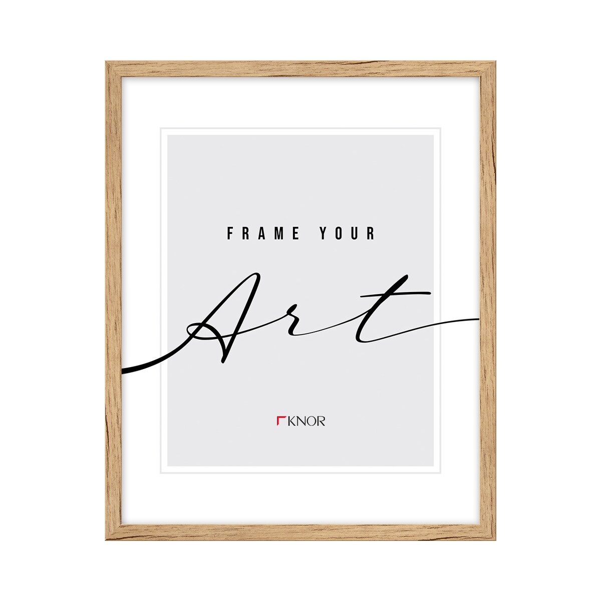 Ramki, 30x40 cm, ramka na zdjęcie, Knor - beżowe ramki do zdjęć i plakatów, dekor drewna