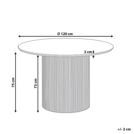 Stół do jadalni SHEHO Czarny 120 cm 120 cm