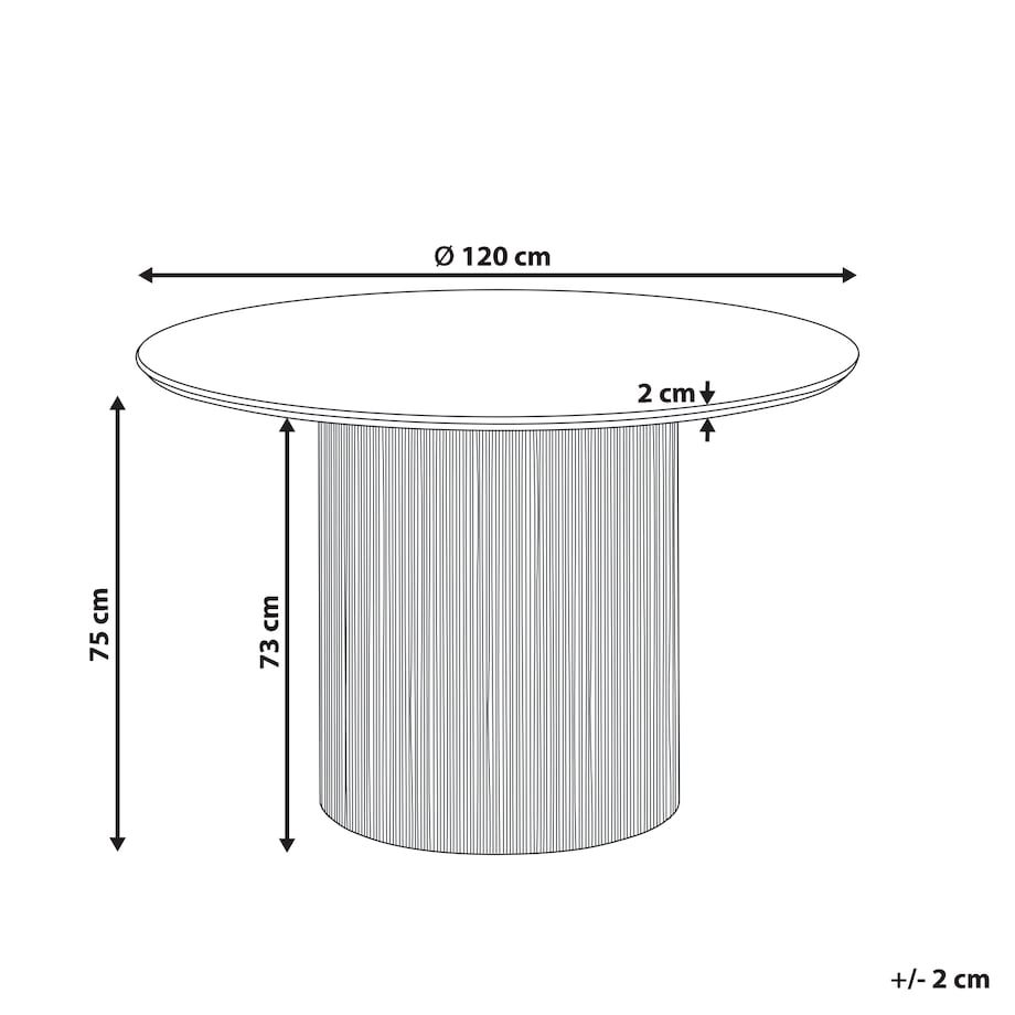 Stół do jadalni SHEHO Czarny 120 cm 120 cm