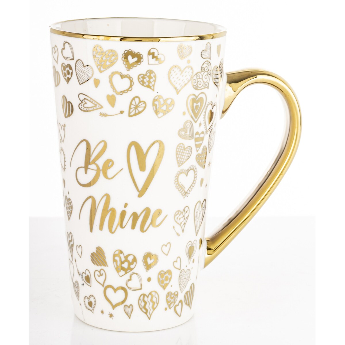 Kubek porcelanowy 450 ml FOR YOU 14,5x13x8,5 cm złoty