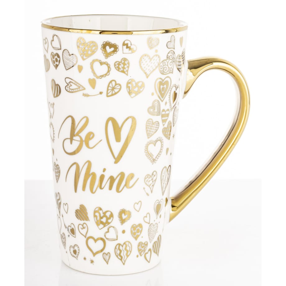 Kubek porcelanowy 450 ml FOR YOU 14,5x13x8,5 cm złoty