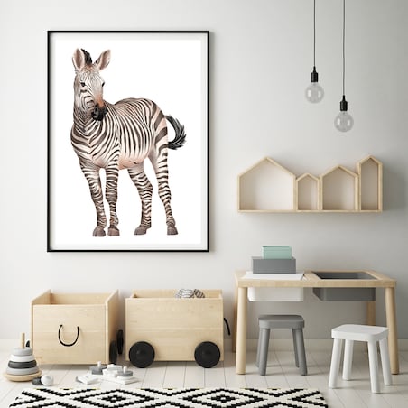 Plakat dla dzieci Zebra 20x30