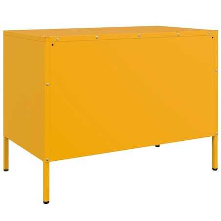 vidaXL Szafka pod telewizor, musztardowa, 68x39x50,5 cm, stalowa