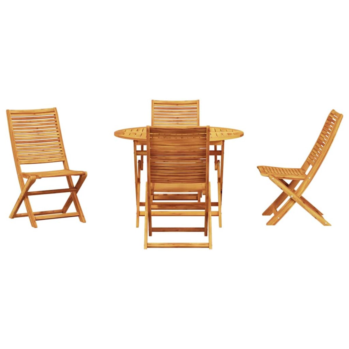 vidaXL Zestaw do jadalni w ogrodzie 5 pcs Brązowy lite drewno akacjowe