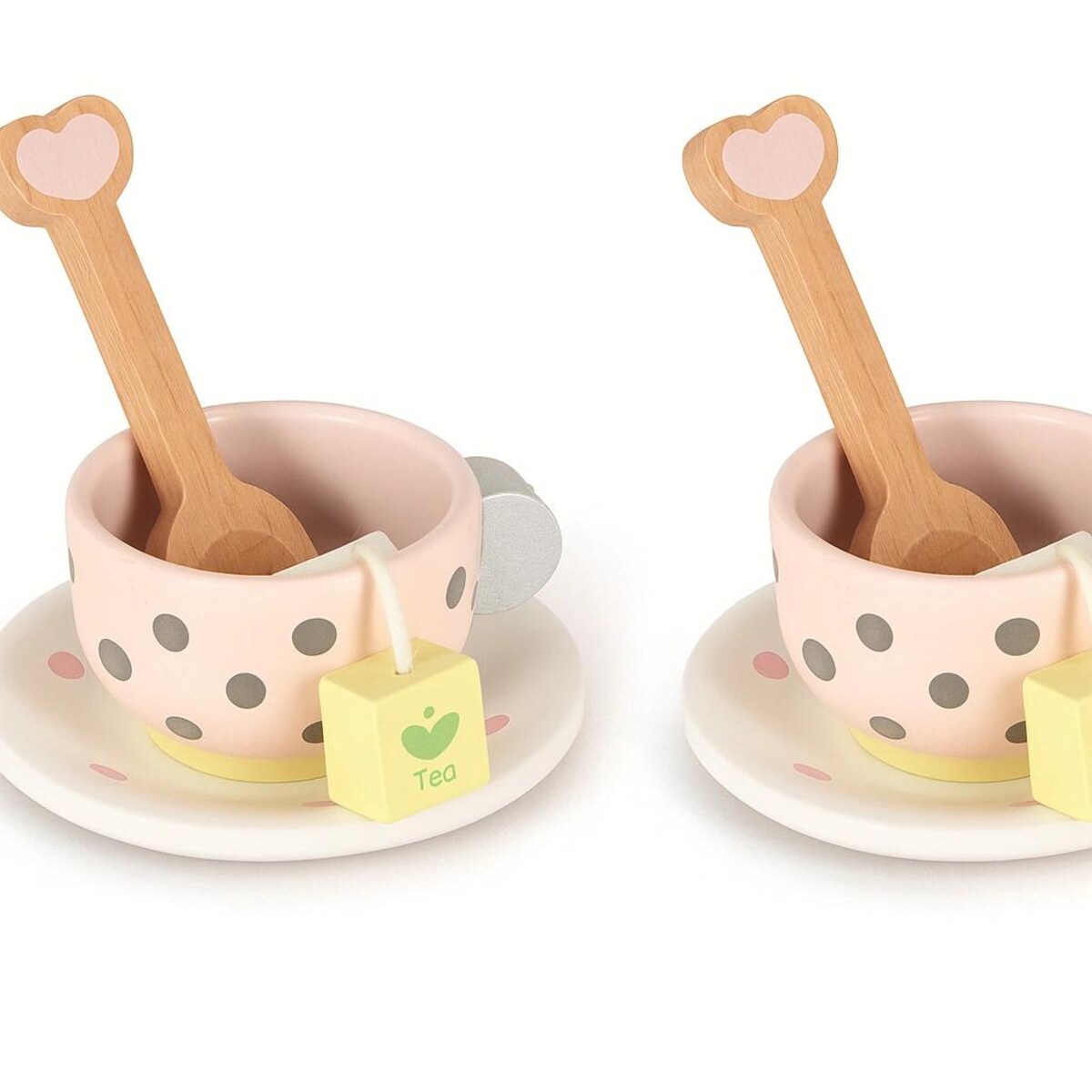 Drewniany zestaw do herbaty lub kawy dla dzieci – 15 elementów, Montessori