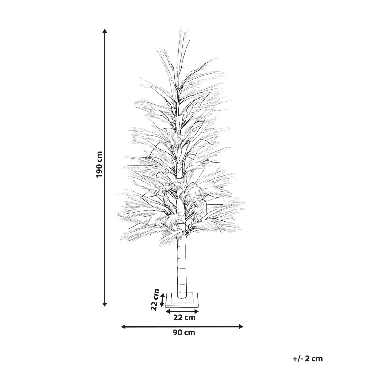 Dekoracja ogrodowa LED HAUGANES Choinka 190 cm Beżowy