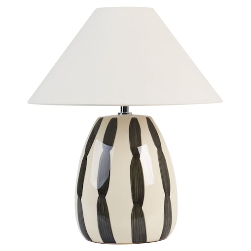 Lampa stołowa LUCHETTI Ceramika Czarny/ biały