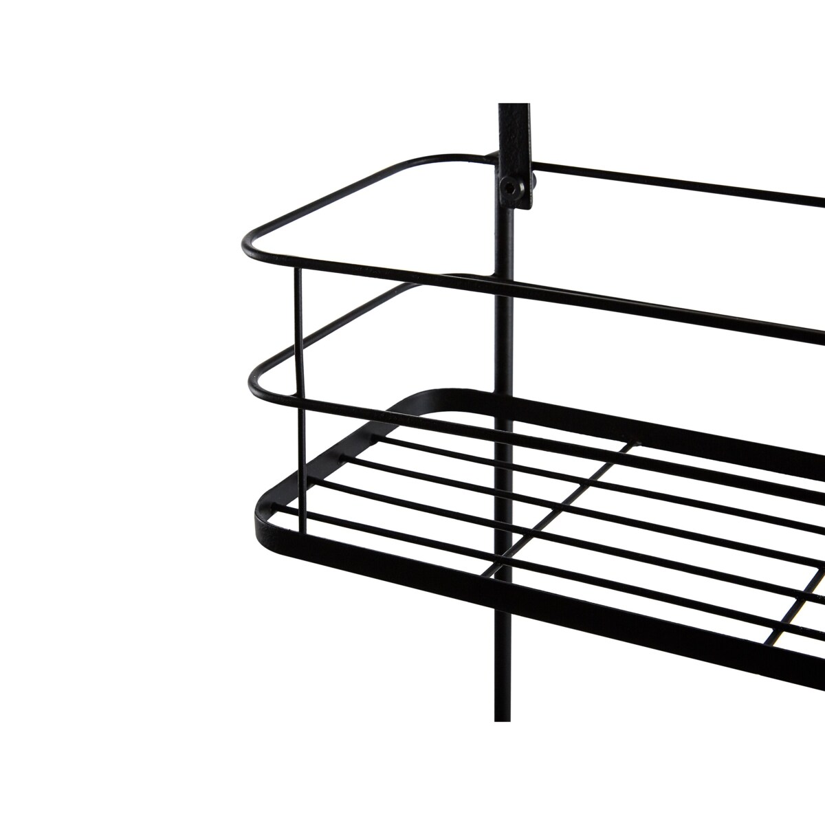 Półka wisząca łazienkowa metalowa czarna TAYASU