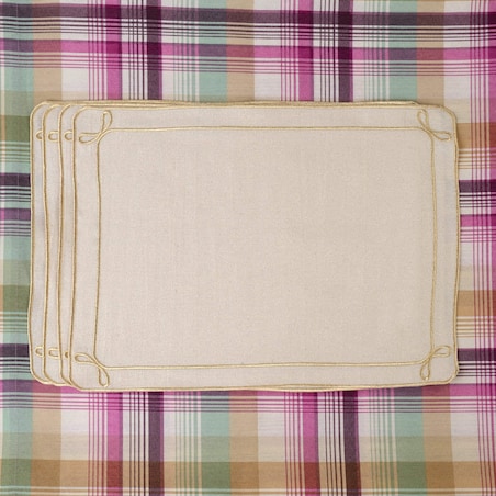 Haftowane podkładki Golden Bows - 6 sztuk