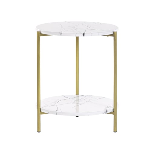 Stolik pomocniczy REVA Biały marmur