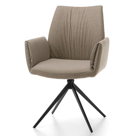 Krzesło tapicerowane tkanina typu sawana glamour do salonu PRATO beżowe