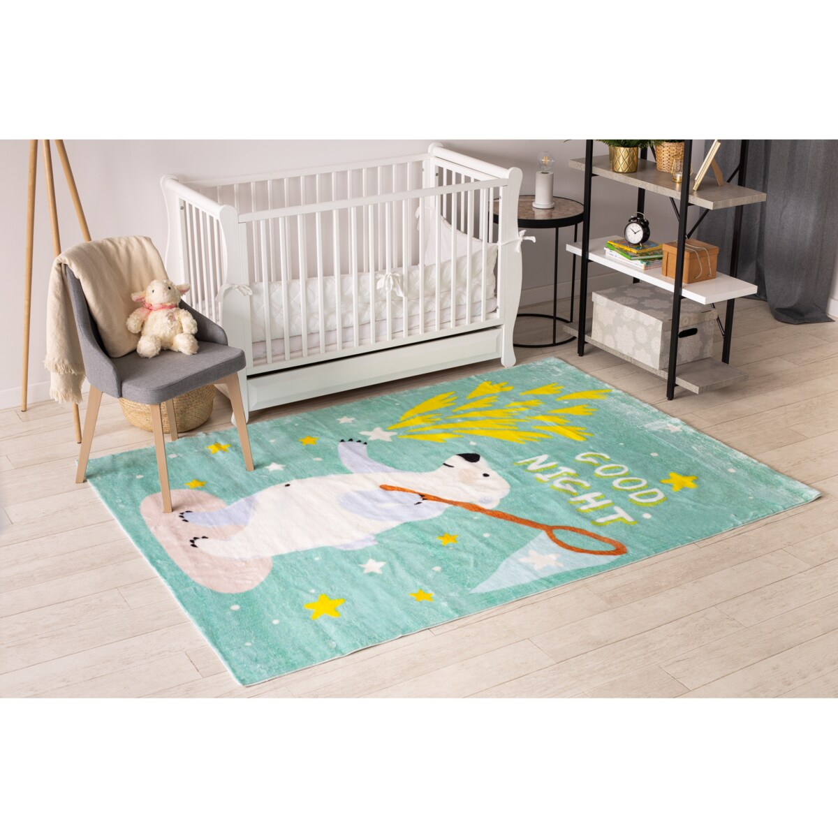 Dywan PLAY Miś gwiazdki G4016-1 zielony 140x190 cm