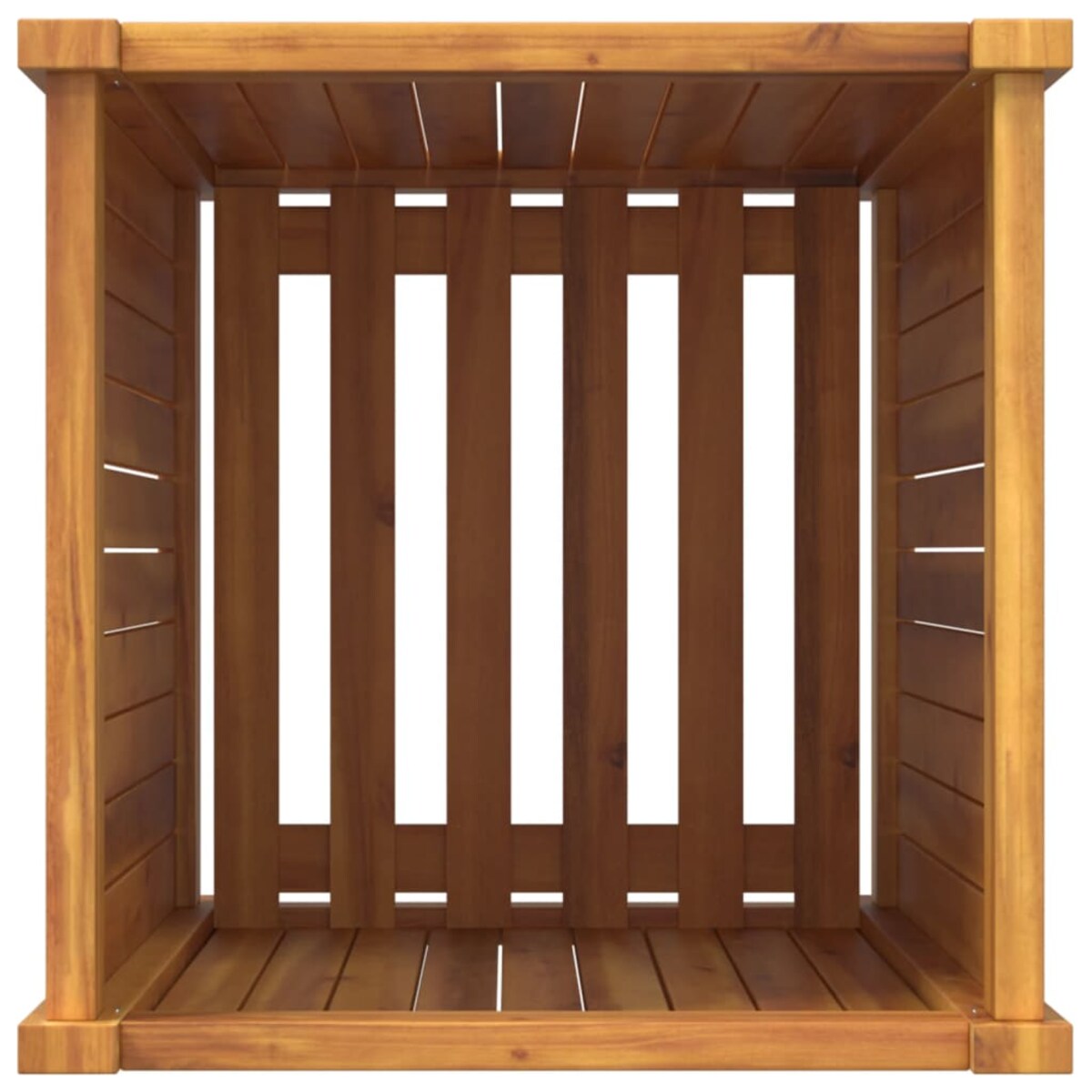 vidaXL Donica ogrodowa z wyściółką, 42x42x75 cm, lite drewno akacjowe