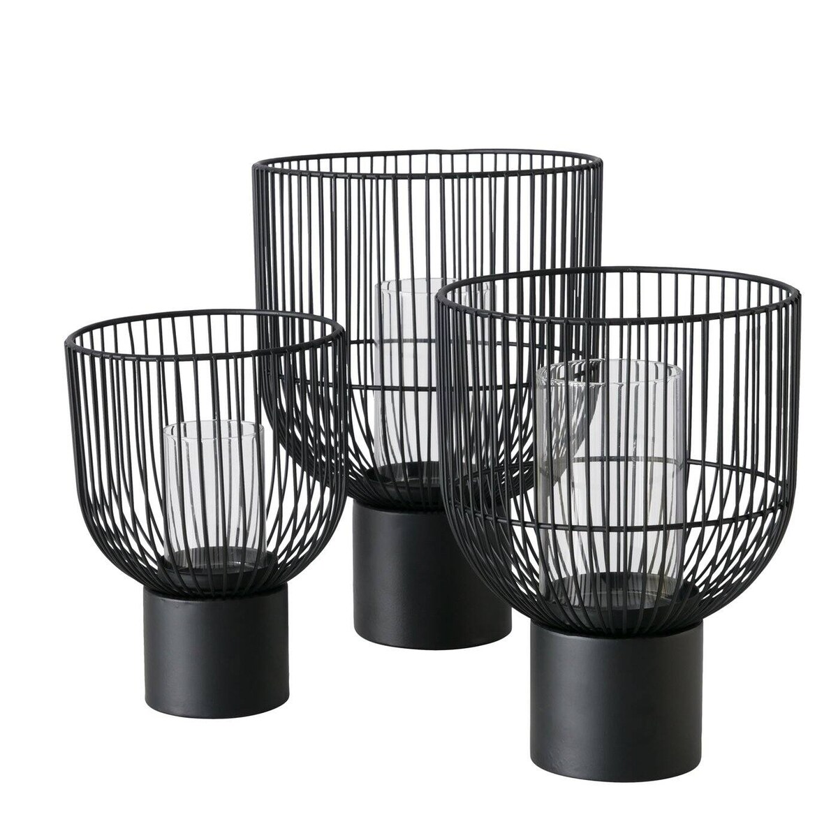 Metalowe świeczniki CANDY, 3 sztuki