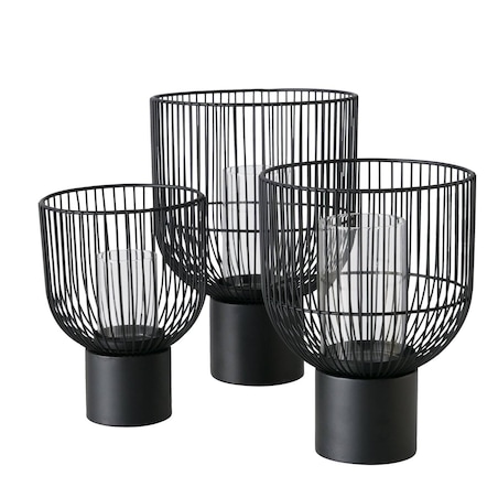 Metalowe świeczniki CANDY, 3 sztuki