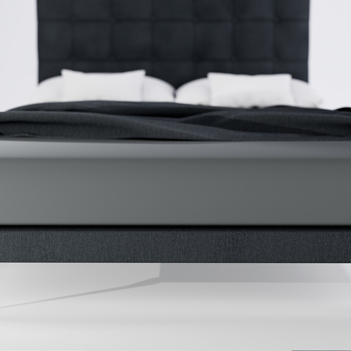 Prześcieradło grafitowe 200x200 PAN MATERAC elastyczne bawełniane z gumką