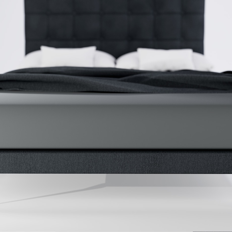 Prześcieradło grafitowe 200x200 PAN MATERAC elastyczne bawełniane z gumką