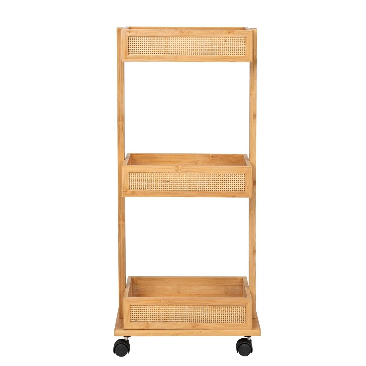 Regał łazienkowy ALLEGRE BAMBOO, mobilny, 3 półki, WENKO