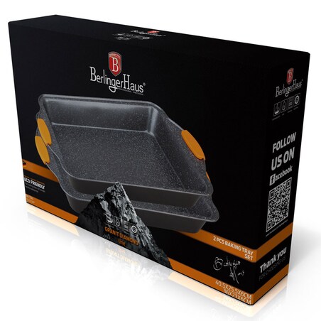Zestaw 2 form do pieczenia ciasta BERLINGER HAUS Granit Diamond