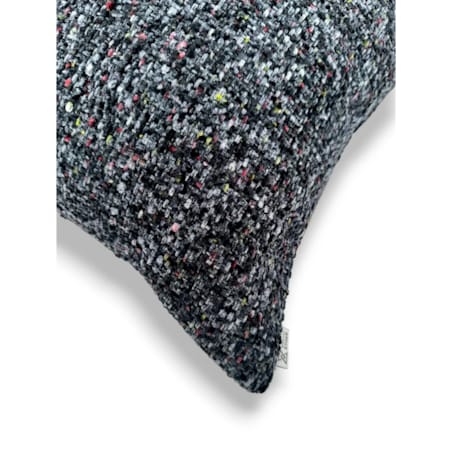 Grafitowa poduszka dekoracyjna 45x45 Fiord - melanż