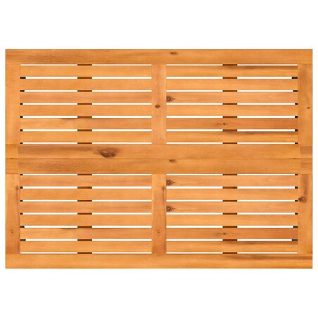 vidaXL Stół ogrodowy z blatem z drewna akacjowego czarny 105x75x72 cm