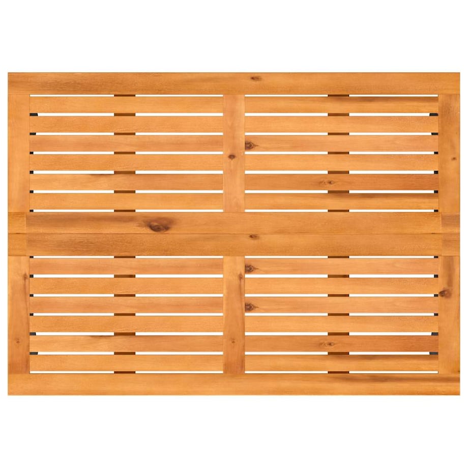 vidaXL Stół ogrodowy z blatem z drewna akacjowego czarny 105x75x72 cm
