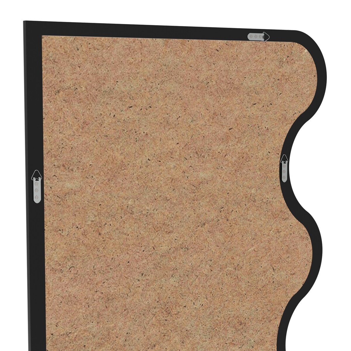 Lustro wiszące w falowanej ramie czarne 140x70 cm