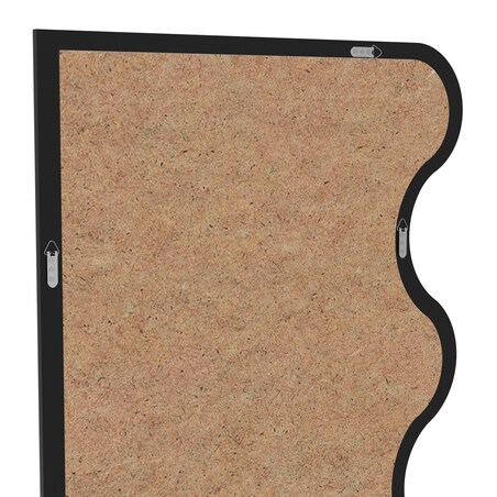 Lustro wiszące w falowanej ramie czarne 140x70 cm