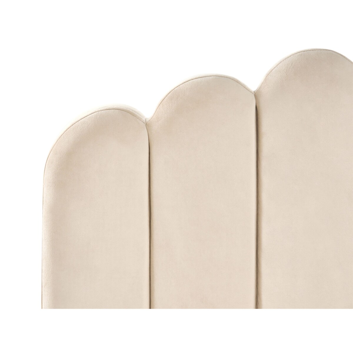 Łóżko Welur SAUVIAN 180 x 200 cm Beżowy