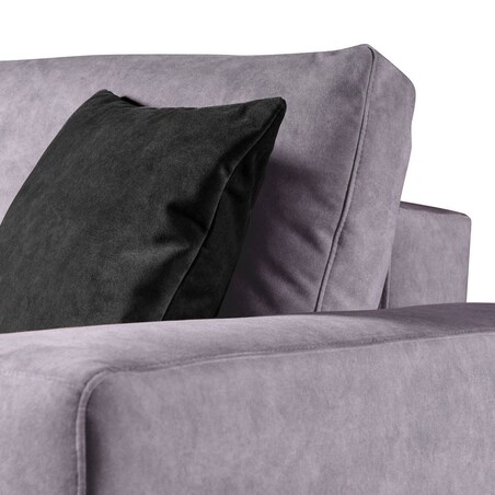 Hesto 3-osobowa rozkładana sofa - tytanowa