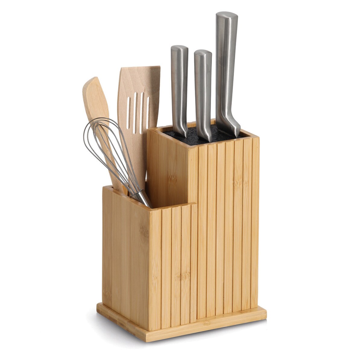 Bambusowy blok na noże z organizerem ZELLER