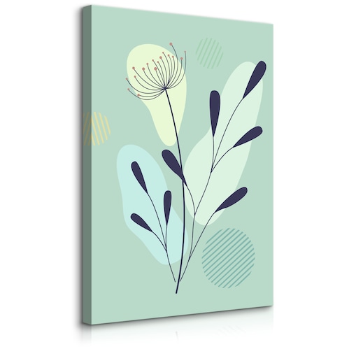 Obraz Do Salonu Kwiaty Liście Natura Styl Boho 80x120cm