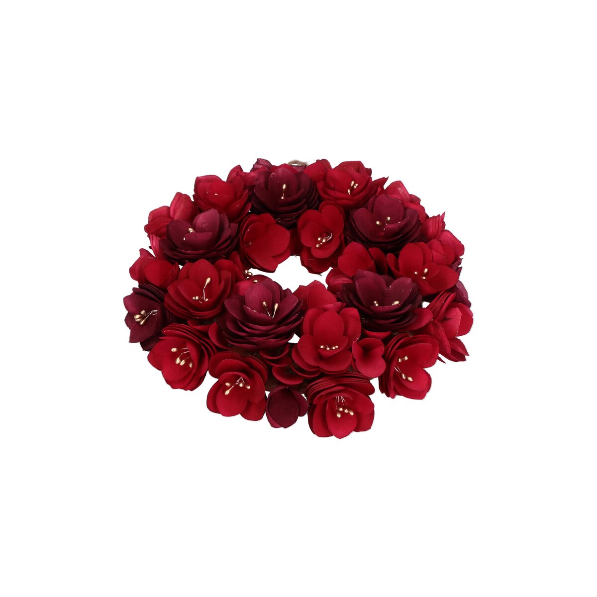 Zestaw 2 świątecznych wieńców Rosesurose - Czerwony, 30 cm