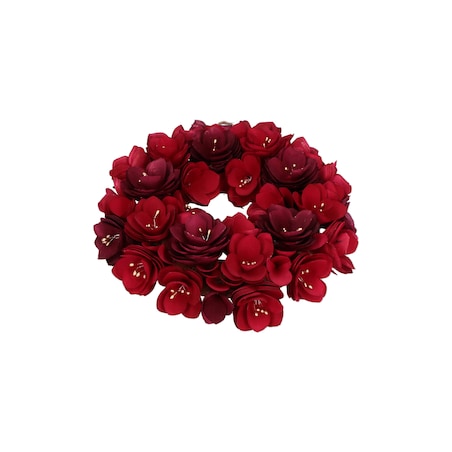 Zestaw 2 świątecznych wieńców Rosesurose - Czerwony, 30 cm