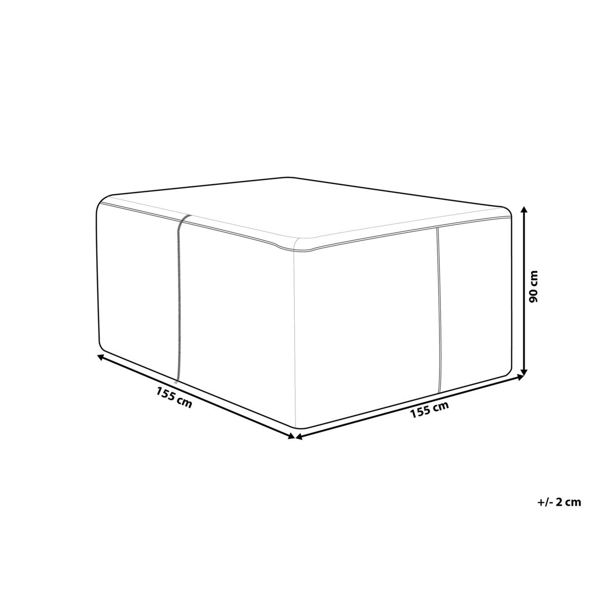 Pokrowiec ogrodowy 155 x 155 x 90 cm MANILA, MODICA, PRATO CHUVA