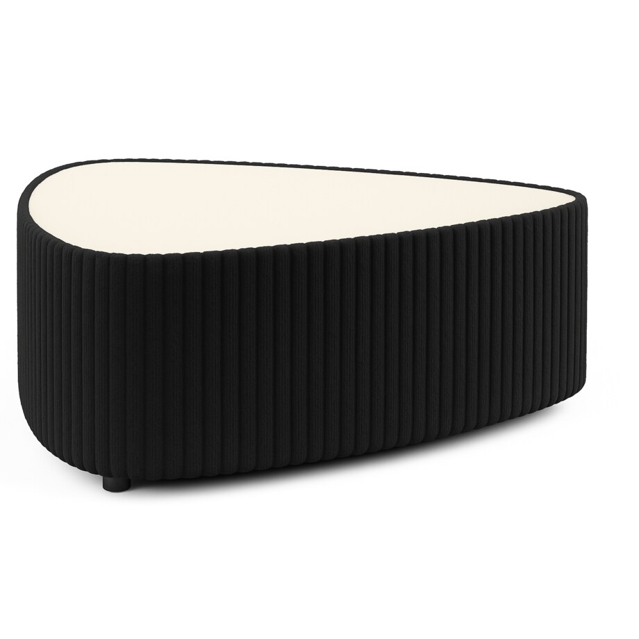 Stolik kawowy tapicerowany MIJA w tkaninie Tilia, czarny